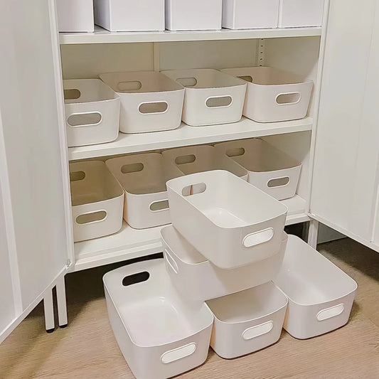 Multi-Functional Storage Boxes, Durable Plastic Organizers for Cosmetics, Snacks, Kitchen, Bathroom, Dorm - Office Supplies