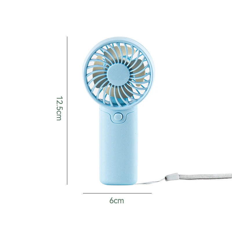 Portable Hand Fan Compact Size Lightweight Powerful Wind Student Daily Carry Camping Personal Cooling Device