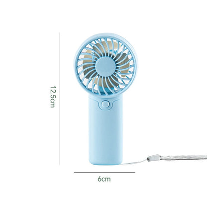 Portable Hand Fan Compact Size Lightweight Powerful Wind Student Daily Carry Camping Personal Cooling Device