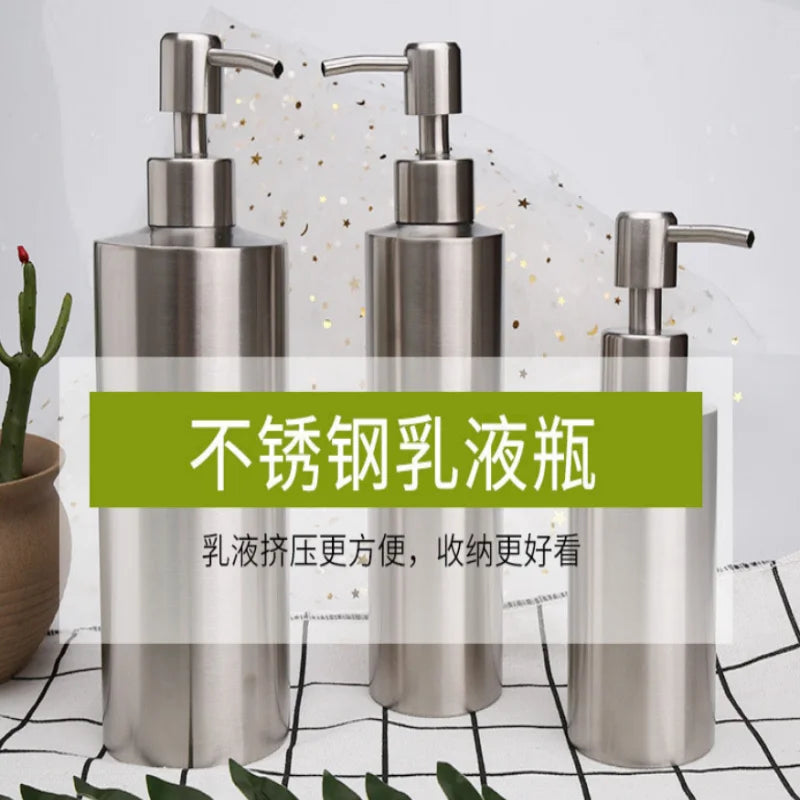 Multi-capacity Gel Bottle Hand Soap Dispenser 304 Stainless Steel Pump Bottle for Home Kitchen and Bathroom Use