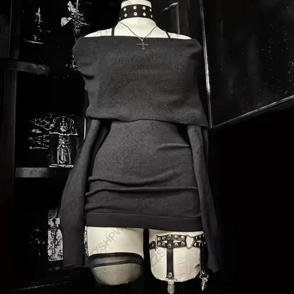 Sexy Punk Y2K Dress Aesthetics Graphic Print Unique Grunge Hip Hop Braces skirt Summer Cool Goth Streetwear A-line skirt Fashion