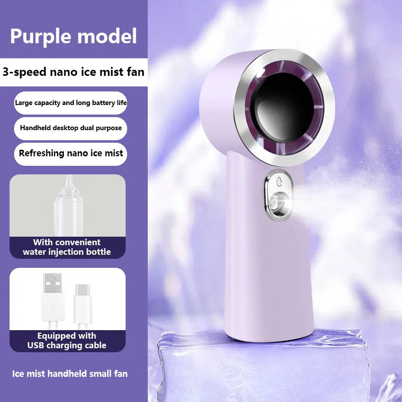 Lenovo Handheld Small Fan USB Charging Mini Outdoor Portable Lightweight Desktop Stand Long Lasting Battery Life Cooling Fan