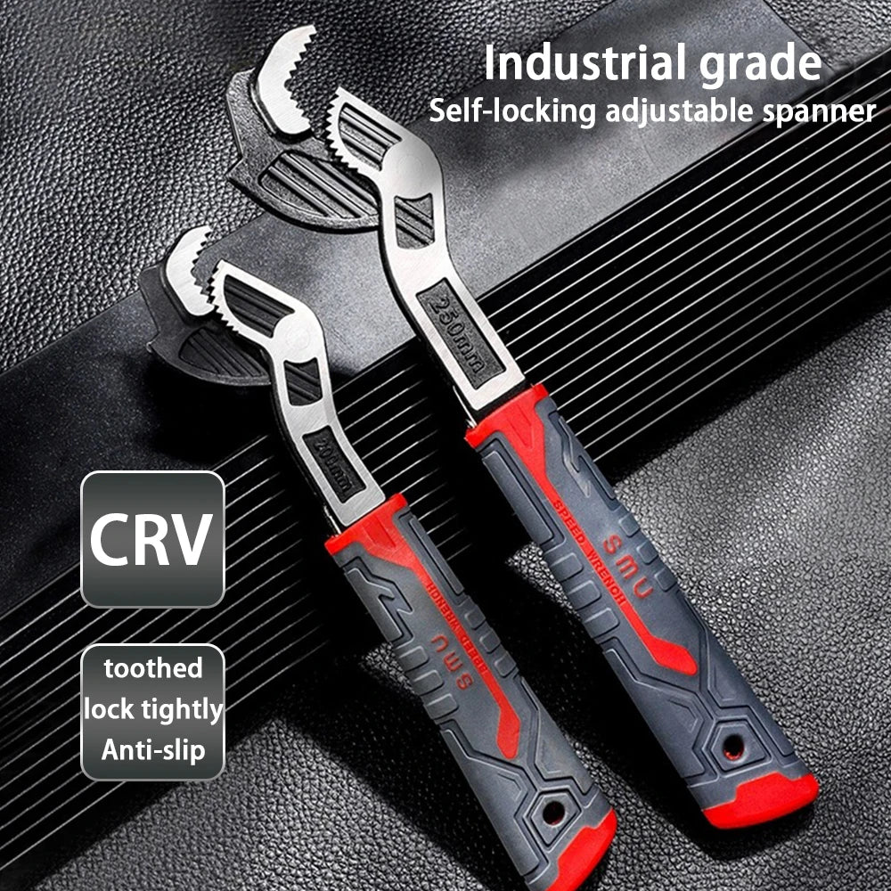Multifunctional self-locking wrench adjustable wrench quick wrench adjustable pipe wrench plumber multifunctional hand tool