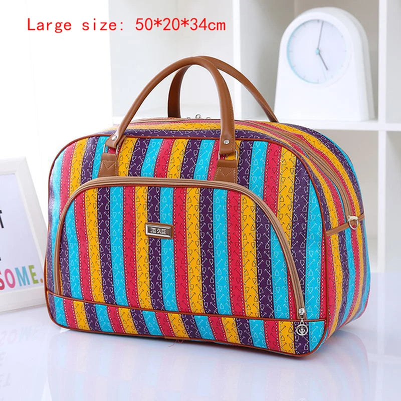 2022 Fashion Cartoon Print Travel Bags for Women Large Travel Handbag Men Weekend Multifunctional Duffle Bag Shoulder Travel Bag