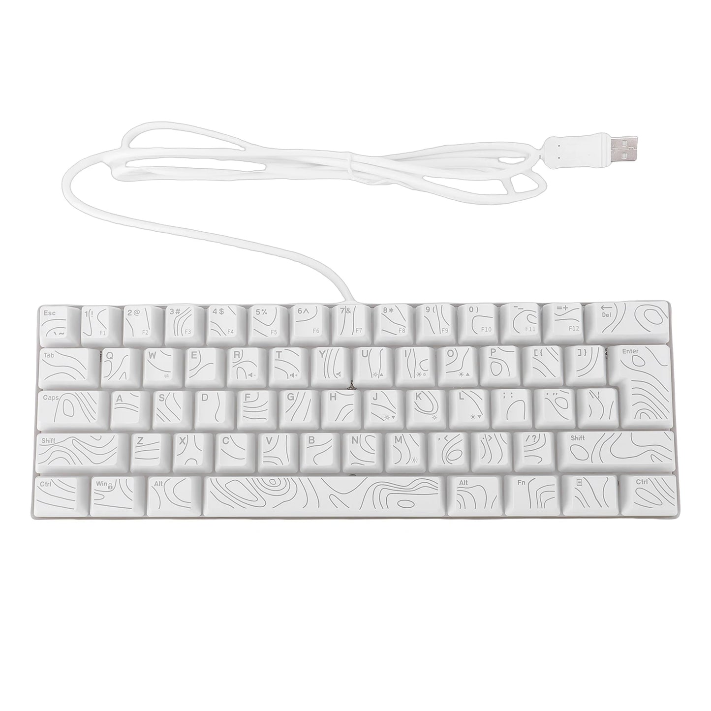60% Gaming Keyboard 61 Key RGB Gaming Keyboard Mechanical RGB Backlit Ergonomic Design Wired Keyboard Mechanical Gaming Keyboard