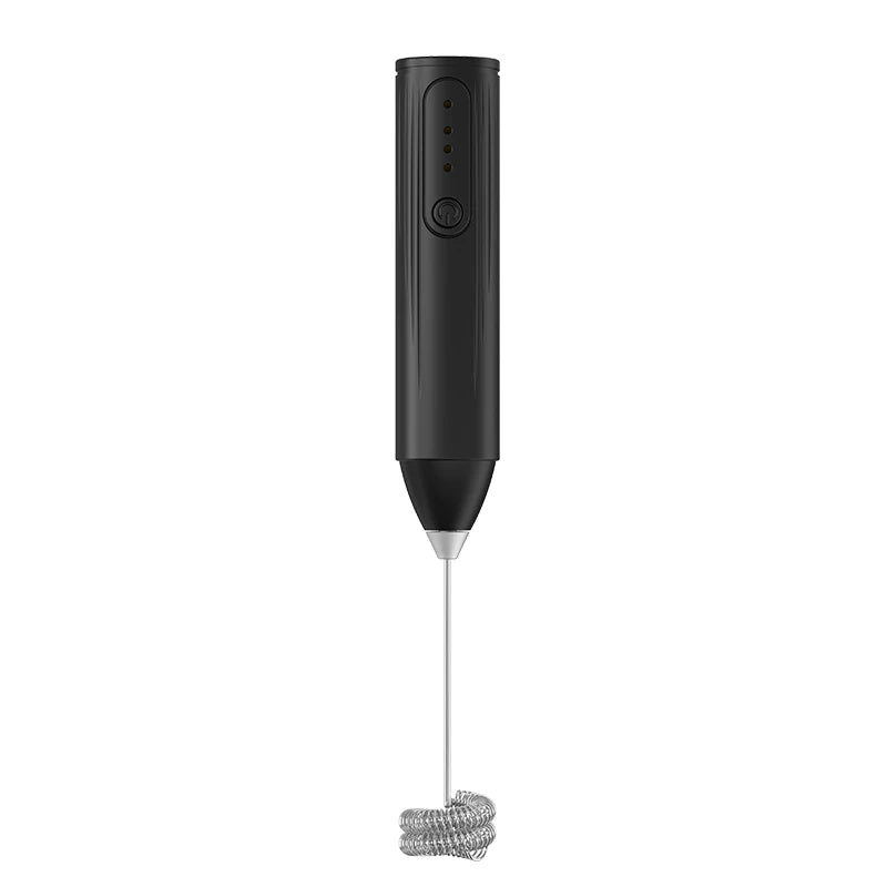 Automatic Stainless Steel Handheld Whisk Mini Portable Blender with 3 Speed Adjustable USB Rechargeable Milk Frother for Kitchen