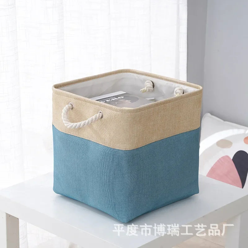 Storage Bin Multifunctional Organizer Basket for Toys and Daily Supplies in Bedroom and Living Room