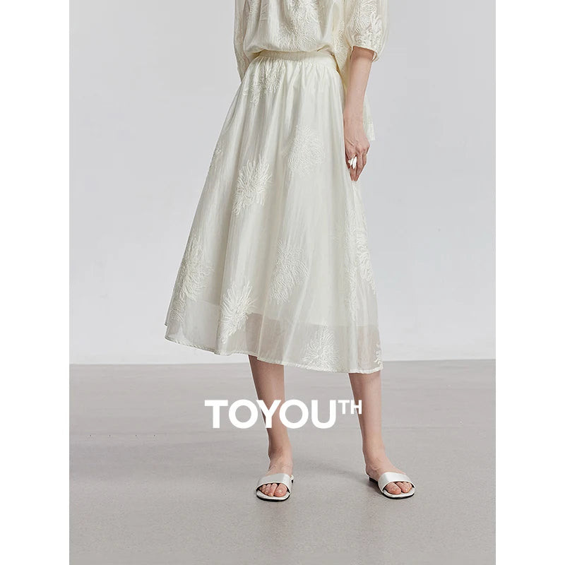 TOYOUTH Women Skirt 2025 Summer New Skirt 8520013