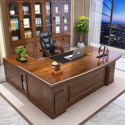 Modern Wooden Office Desk Storage Design Multifunctional Nordic Office Desk Gaming Computer Meuble Bureau Commercial Furniture