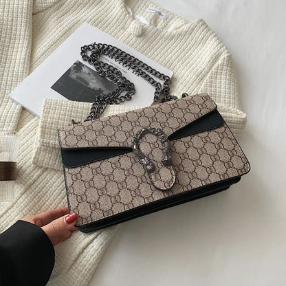 Fashion Popular Women's Bag Trend Brand Retro Chain Shoulder Bag High Quality Ladies Crossbody Bag Designer Luxury Handbag