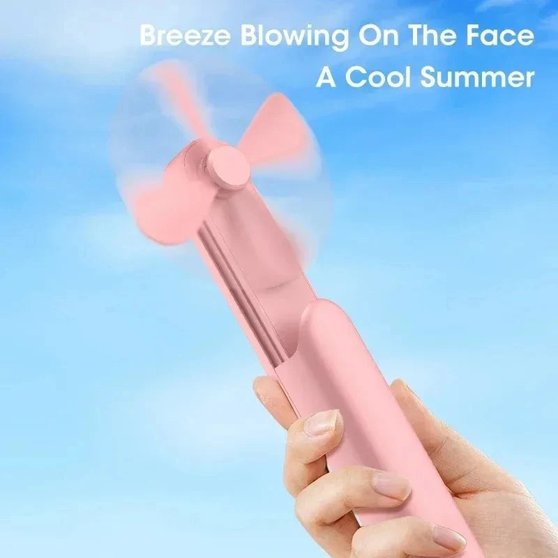 Portable 3 IN 1 Mini Handheld Fan USB Rechargeable Small Pocket Battery Operated Fan with Power Bank