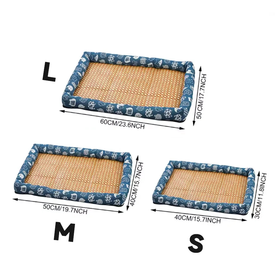 Pet bed for cats and dogs, suitable for all seasons, summer cooling mat bed, comfortable and hair-resistant, pet supplies with o