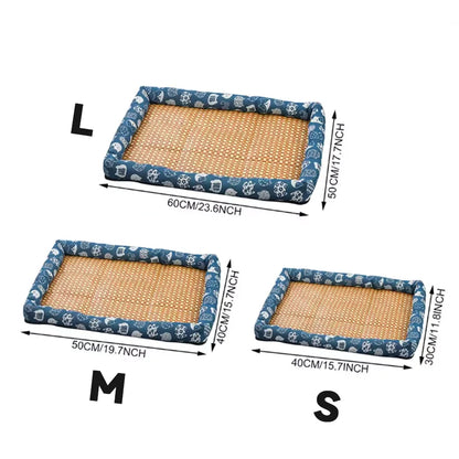 Pet bed for cats and dogs, suitable for all seasons, summer cooling mat bed, comfortable and hair-resistant, pet supplies with o