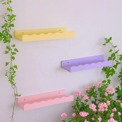 Wooden Living Room Wall-mounted Lacework Storage Rack Home Bedroom Decoration Action Doll Figurine Simplicity Display Stand