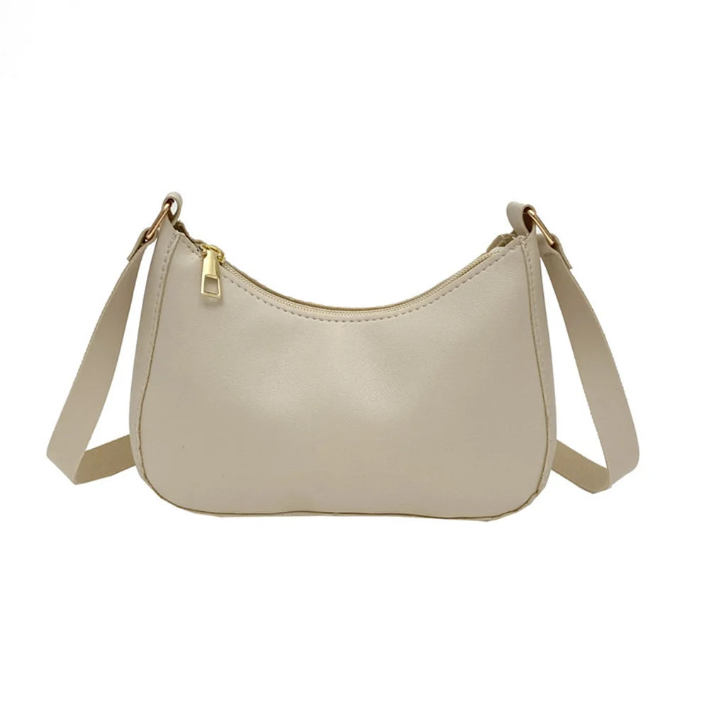 WOMEN'S Bag Underarm Bag  Handbags Retro Solid Color PU Leather Shoulder Underarm Bags Casual Women Hobos Handbags