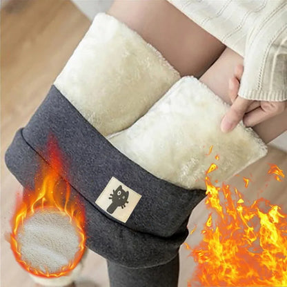 2022 Winter Thicken Lambwool Leggings Women Warm Fleece Lined Thermal Ankle-Length Pants Sexy Hight Waist Skinny Fitness Leggins