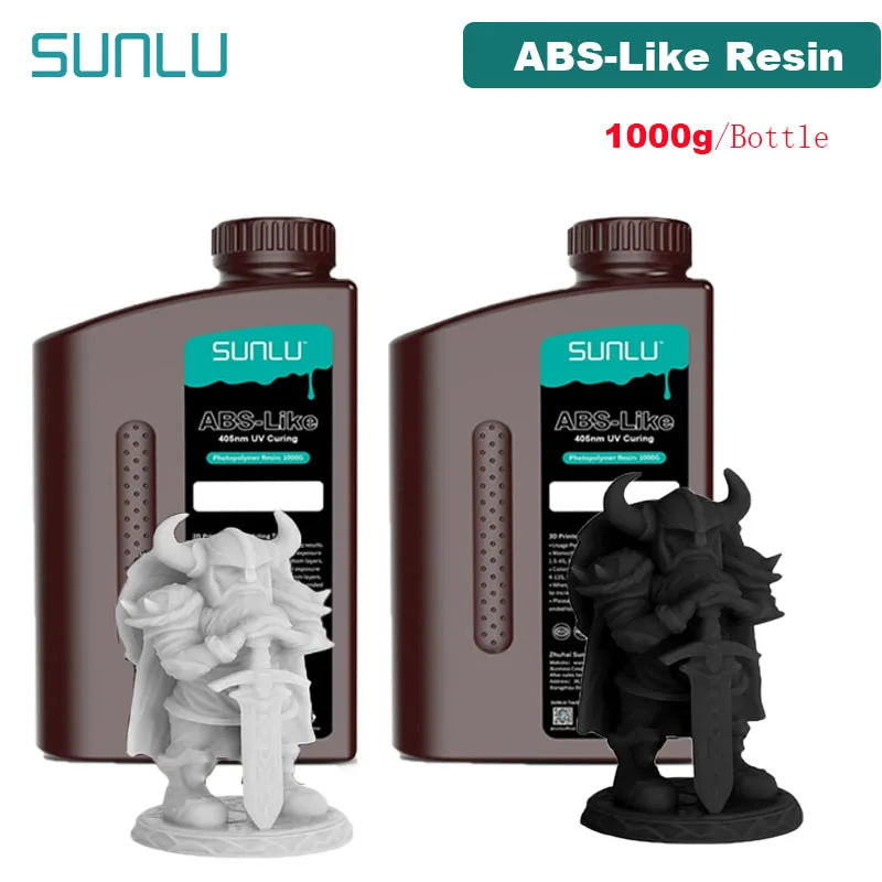 SUNLU UV ABS Like Resin 405nm 2KG 1KG/ Bottle Low Odor And Low Shrinkage For LCD 3D Printer Printing Material 3D Printing
