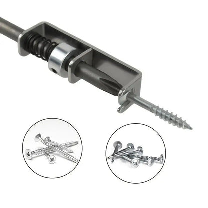 Screw Holding Drill Bit With Small Wrench Gray Self-Locking Screw Guide For Power Drills Operation Tool For Stable Screw Driving