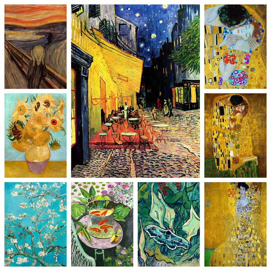 Diamond Painting Famous Artist Salvador Dali Van Gogh Gustav Klimt Diamond Mosaic Handmade Art Exquisite Gift Home Decor