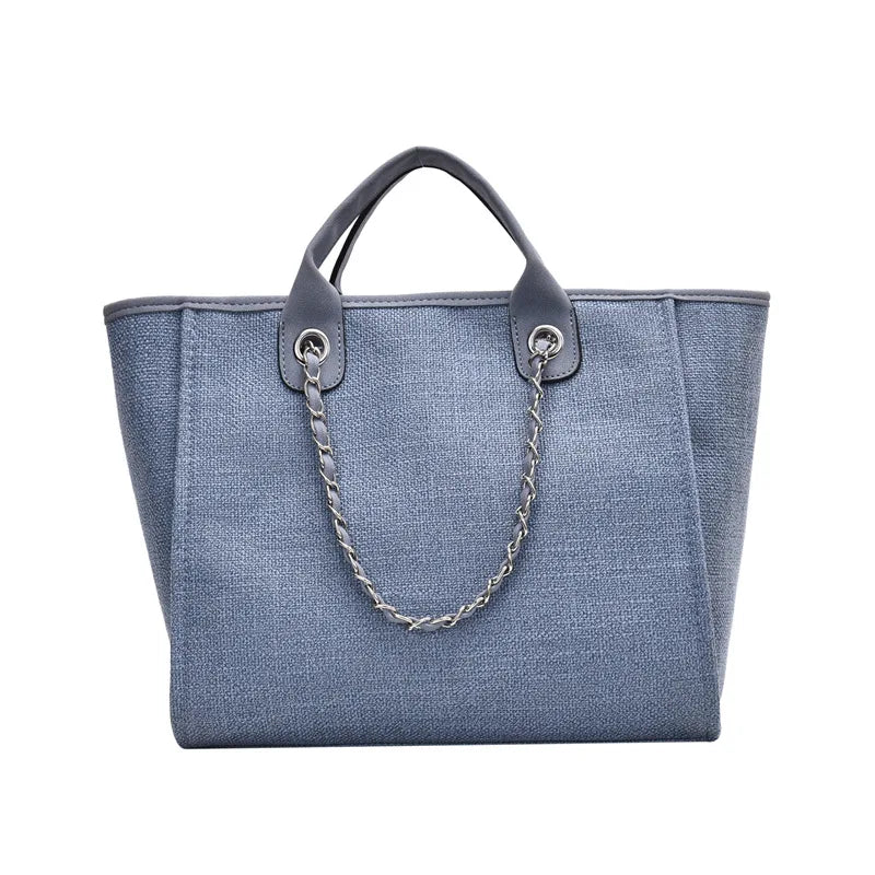 2025 Female Large Capacity New European American Bucket Bag Handheld Single Shoulder Diagonal Cross Chain Tote Bag