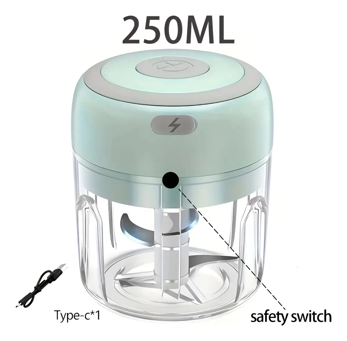 Meat Grinder, Vegetable Chopper, Electric Garlic Chopper, USB Rechargeable Mini Chopper, Small Food Processor, Vegetable Mixer