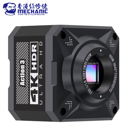 MECHANIC Action3 HD 1080P 4K 60FPS Microscope Camera HDMI/USB Output Optical Thermal Imaging Expansion IMX678 1/1.8" CMOS Sensor