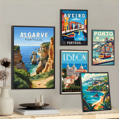 Pictures Portugal Painting Poster Room Decor Home Decoration Interior Wall Art Printing Waterproof Bathroom BedRoom Posters Gift
