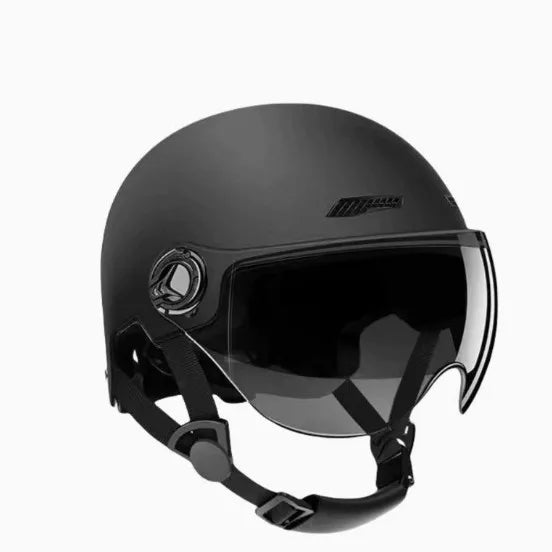 Motorcycle Open Face Helmet with Visor, Safety Scooter Helmet for Electric Bike & Cycling