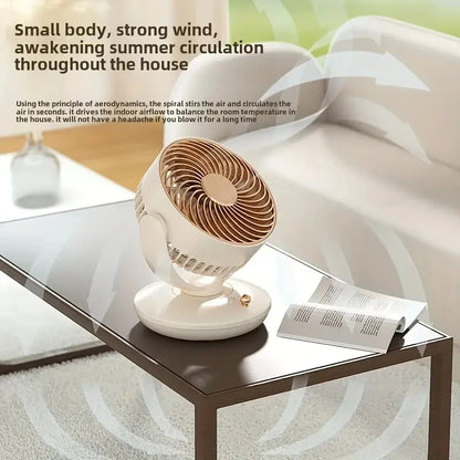 Portable Oscillating Mini Fan, USB Rechargeable Desk Fan with Long Battery Life, Personal Small Fan for Dorm, Car & Indoor Use
