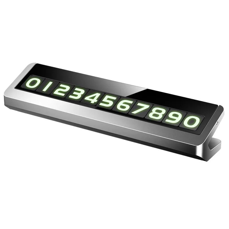 Car Temporary Parking Card Universal Rotate Phone Number Plate Aluminum Stickers Park Stop in Car-styling Auto Accessories