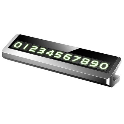 Car Temporary Parking Card Universal Rotate Phone Number Plate Aluminum Stickers Park Stop in Car-styling Auto Accessories