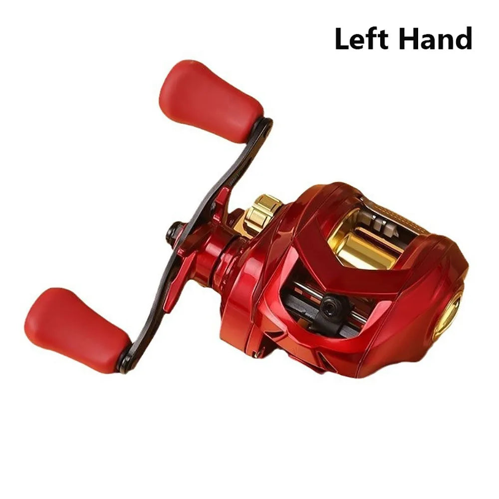 Metal Casting Baitcasting Reel 7.2:1 Gear Ratio 10Kg Max Drag Fishing Reel 10 Gear Magnetirc Brake Quick Reaction Operation