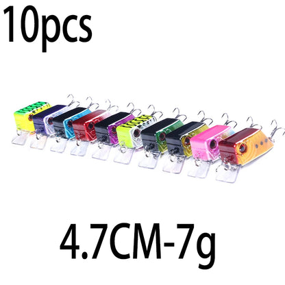 Hengjia 4.5cm 7g Square Crankbait Fishing Wobbler Diving Swimming Bait for Bass Pike Artificial Fishing Tackle