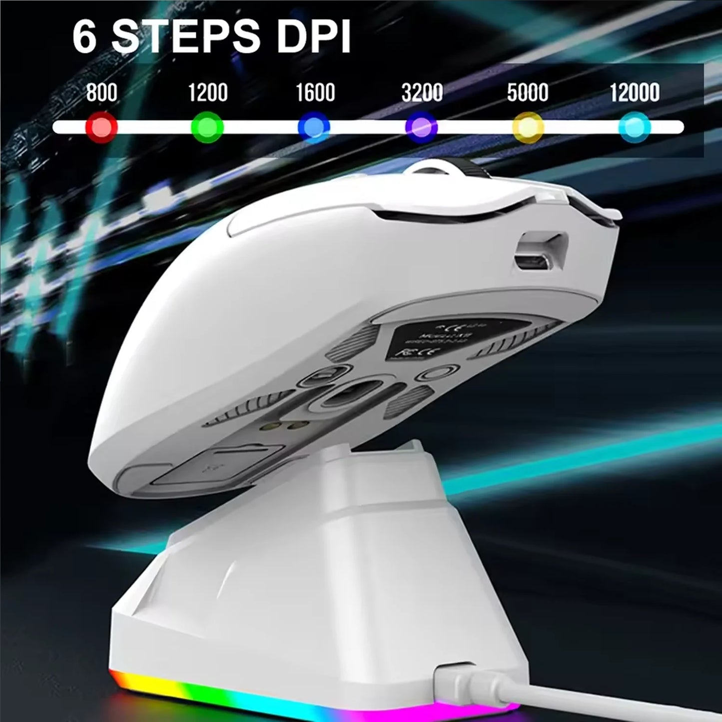 2026 NEW X11 Gaming Mouse 3-Speed DPI Esports Wireless Ergonomic Design Gaming Connection Magnetic Charging Dock RGB Lighting