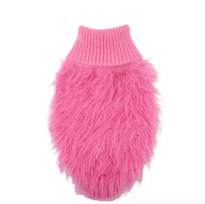 Autumn and winter pet dog clothing: faux fur fleece vest for French Bulldogs, Schnauzers, Shih Tzus, and other small dogs.