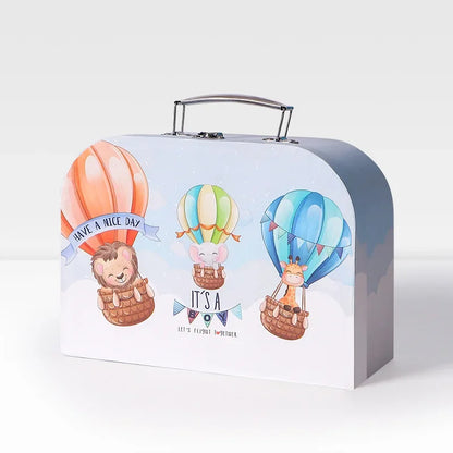 Portable Storage Box Suitcase Paperboard Boxes Case Small Handheld Decorative Gift Cardboard Stationery Organizer chesttravel