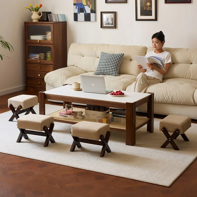 Solid Wood Small Stool Shoe Changing Stool Household Door Bench Low Stool Living Room Square Stool Children's Stool