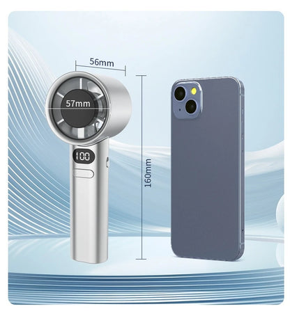 Lenovo 6000mah Handheld Cool Fan LED Digital Display Electric Hand Fans Ice Compress High-Speed Cool USB Rechargeable2026