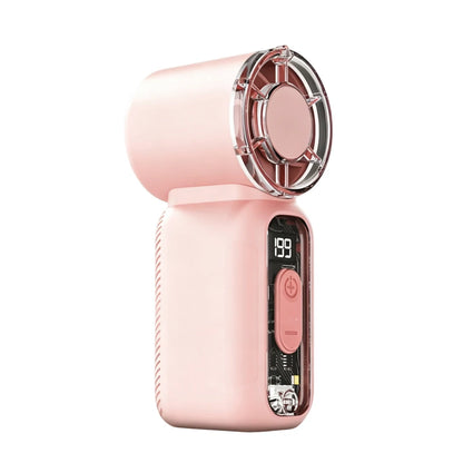 Portable Handheld Mini Fan 11500RPM High Speed Personal Fan USB Rechargeable Fans with Lanyard LED Display for Travel Outdoor