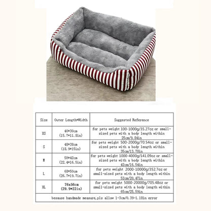 Cozy Print Pet Bed for Dogs & Cats - Soft Plush Warm Kennel Mat, Non-Slip Bottom, Ideal for Small to Medium Pets