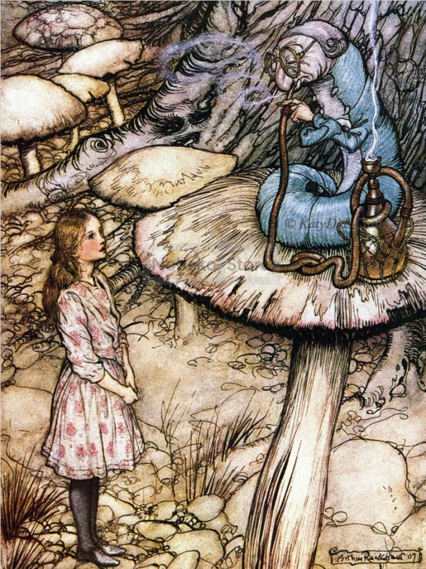Canvas Painting Wall Art Pictures Home Room Decor Arthur Rackham Artwork Alice in Wonderland Mad Hatter Red Queen Poster Prints
