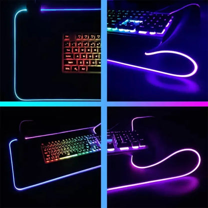 MRGLZY DIY Custom RGB Mouse Pad Game Table Pad Computer Mouse Pad LED Backlight Mouse Pad Keyboard Pad USB Glowing Mouse Pad