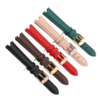 12mm 14mm For Gucci YA141401 YA141404 YA141505 Soft Cowhide Genuine Leather watchband GC women's watch strap Pink red bracelet