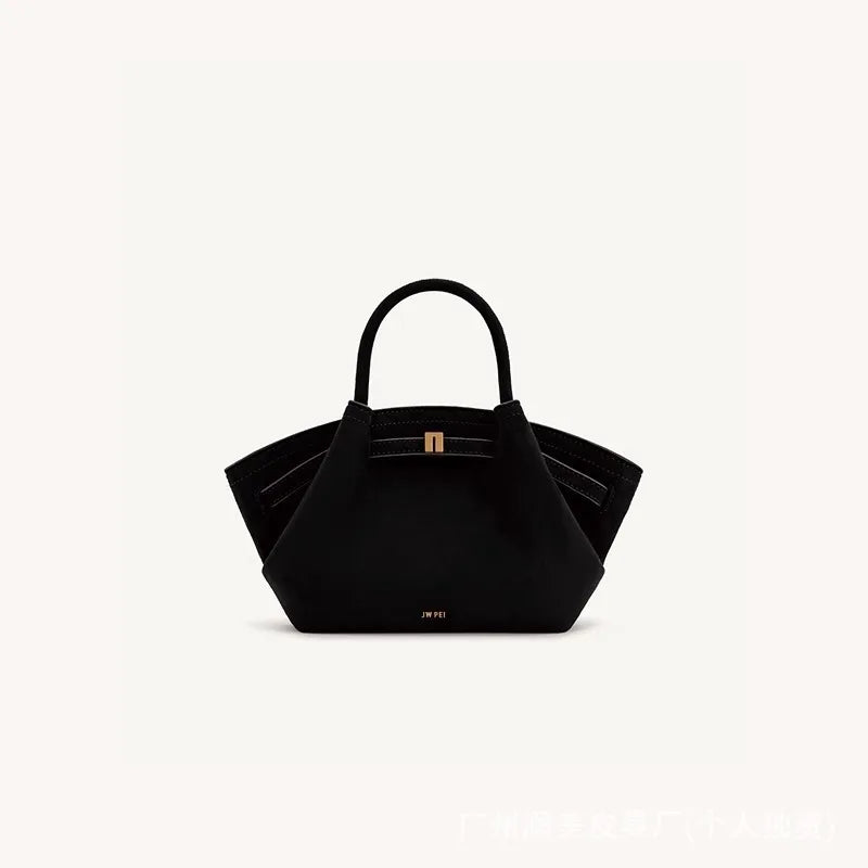 JW PEI HANA Tote Bag Dumpling Bun Small Women's Shoulder Crossbody Bag High Quality Handheld Small Bag Women'sMedium Faux Suede