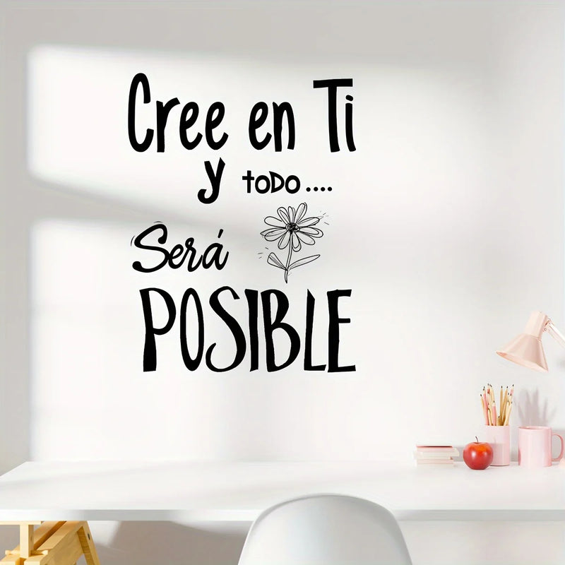 Inspired By Spanish quotes, Wall Stickers Are Suitable For Living Rooms And bedrooms, Easy To Disassemble Self Stick