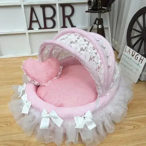 Pet Cradle Bed Dog'S Lace Nest For High-End Comfort Dog Bed Luxury Pet Bed