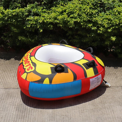 Towable Water Tubes, 1 Person Boat  Inflatable Tube Towable for Water Sports, Nylon Cover Inflatable Tube for Boat to Pull