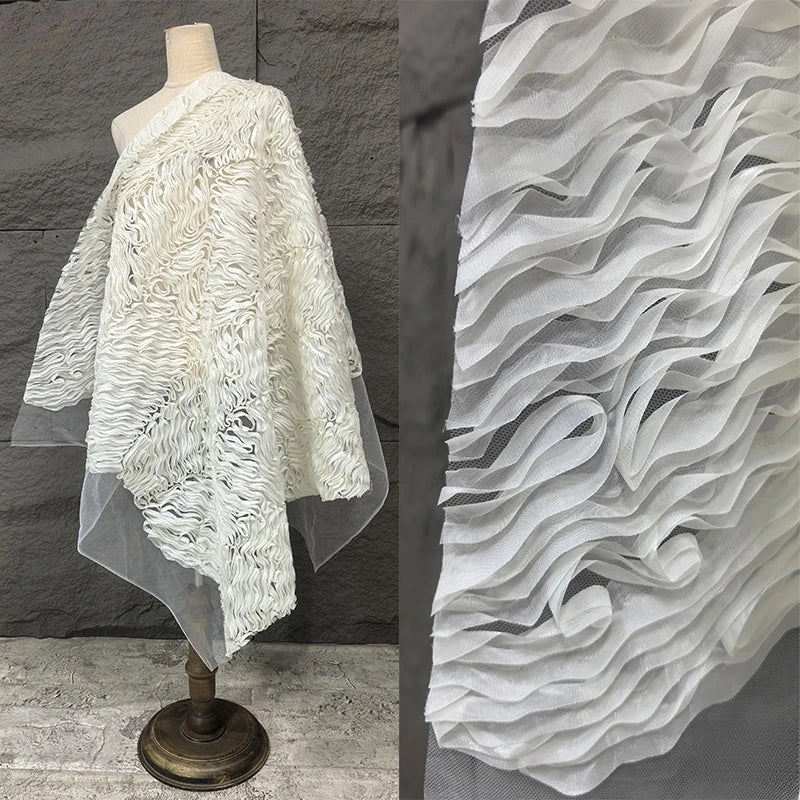 Chinese-Style Abstract Irregular Texture Fabric Designer Material for Handmade DIY Decoration Hanfu Sewing Accessories Wholesale