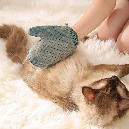 Pet Grooming Glove Efficient Cat Dog Hair Remover Gentle Massage Tool Double Sided Brush Stress Free Easy Hand Wash Remover Glov