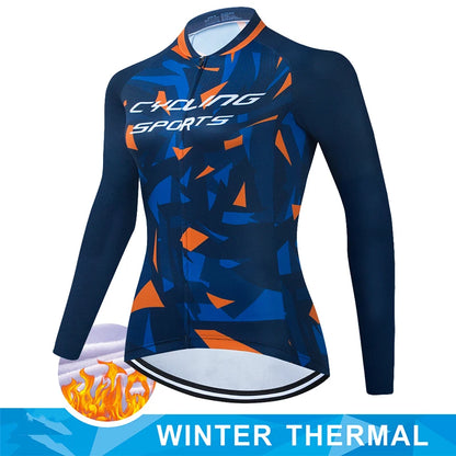 Women Winter Thermal Fleece Clothes 2026 Cycling Uniform Cycle Jersey Clothing Jerseys Pants Gel Bib MTB Jacket Suit Bike Outfit